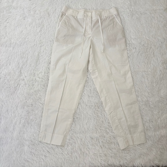 Talbots White Cargo Style Ankle Pants Size‎ 8 - Picture 1 of 8